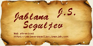 Jablana Šeguljev vizit kartica